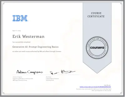 Generative AI: Prompt Engineering Basics Certificate